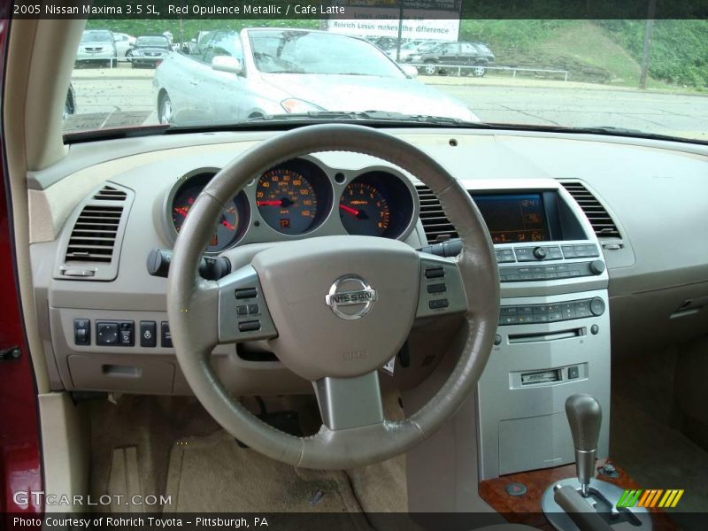 Red Opulence Metallic / Cafe Latte 2005 Nissan Maxima 3.5 SL