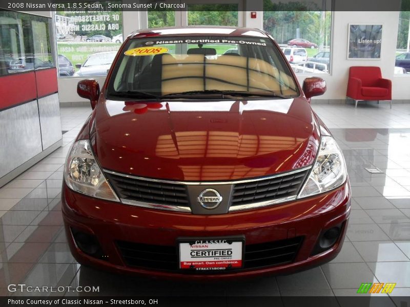 Sonoma Sunset / Charcoal 2008 Nissan Versa 1.8 S Sedan