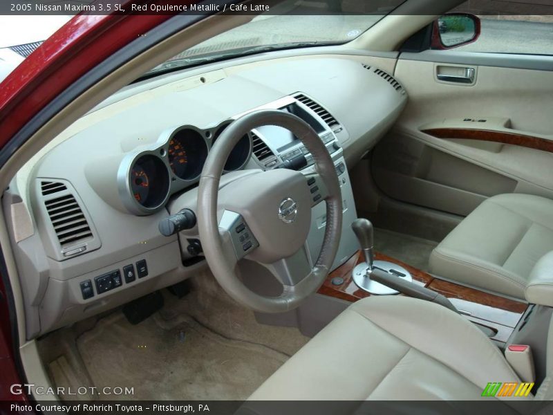 Red Opulence Metallic / Cafe Latte 2005 Nissan Maxima 3.5 SL