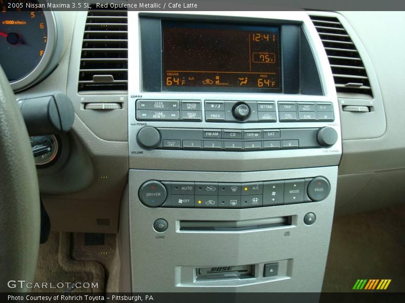 Red Opulence Metallic / Cafe Latte 2005 Nissan Maxima 3.5 SL