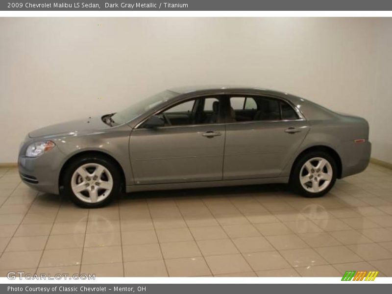 Dark Gray Metallic / Titanium 2009 Chevrolet Malibu LS Sedan