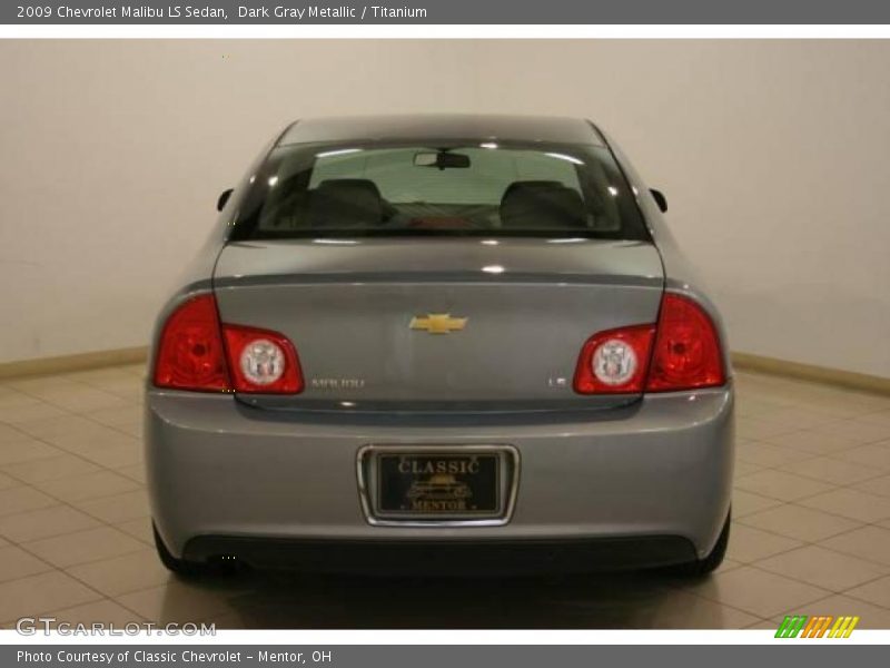 Dark Gray Metallic / Titanium 2009 Chevrolet Malibu LS Sedan