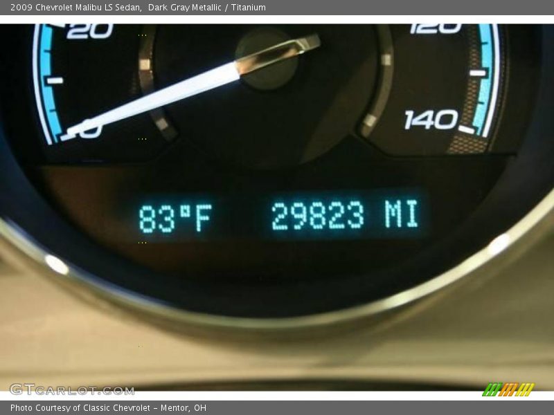 Dark Gray Metallic / Titanium 2009 Chevrolet Malibu LS Sedan