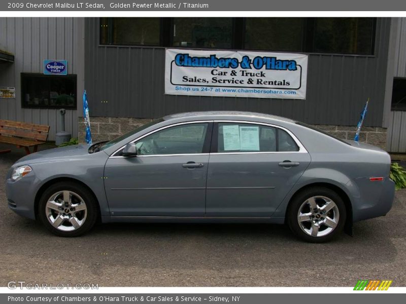 Golden Pewter Metallic / Titanium 2009 Chevrolet Malibu LT Sedan