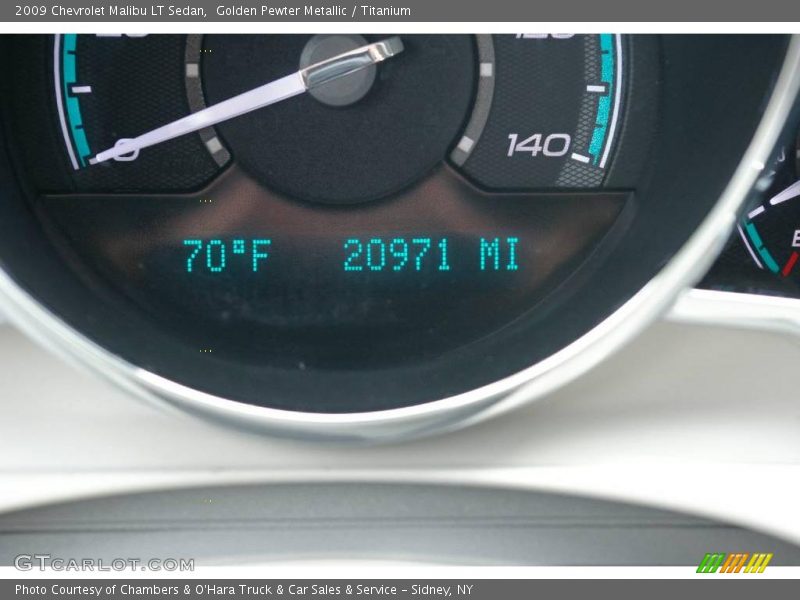 Golden Pewter Metallic / Titanium 2009 Chevrolet Malibu LT Sedan