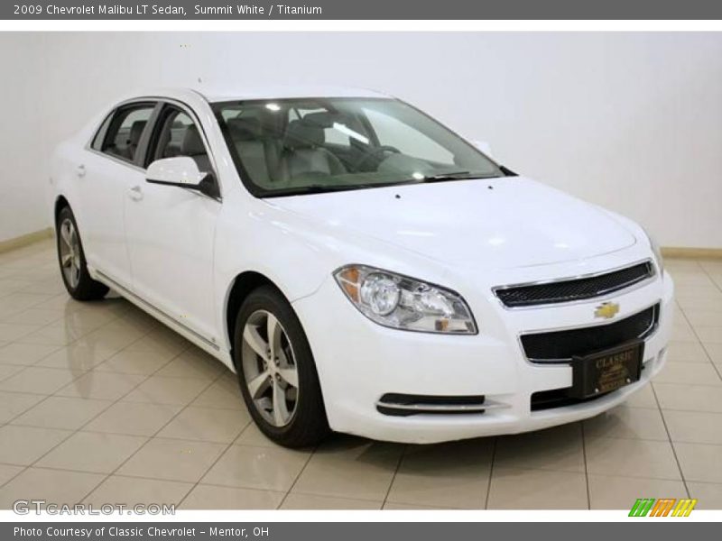 Summit White / Titanium 2009 Chevrolet Malibu LT Sedan