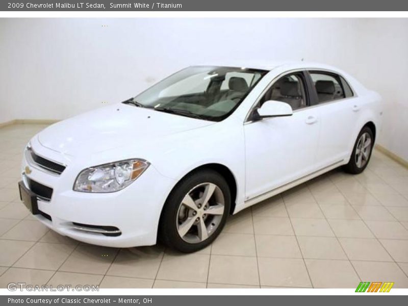 Summit White / Titanium 2009 Chevrolet Malibu LT Sedan