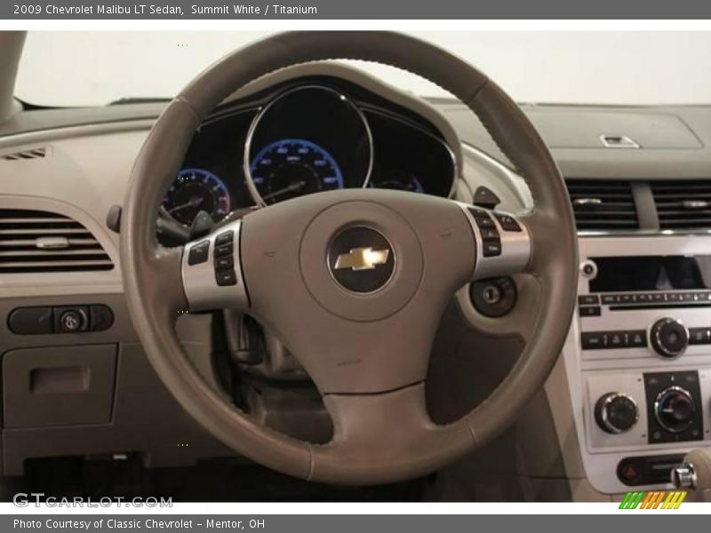Summit White / Titanium 2009 Chevrolet Malibu LT Sedan