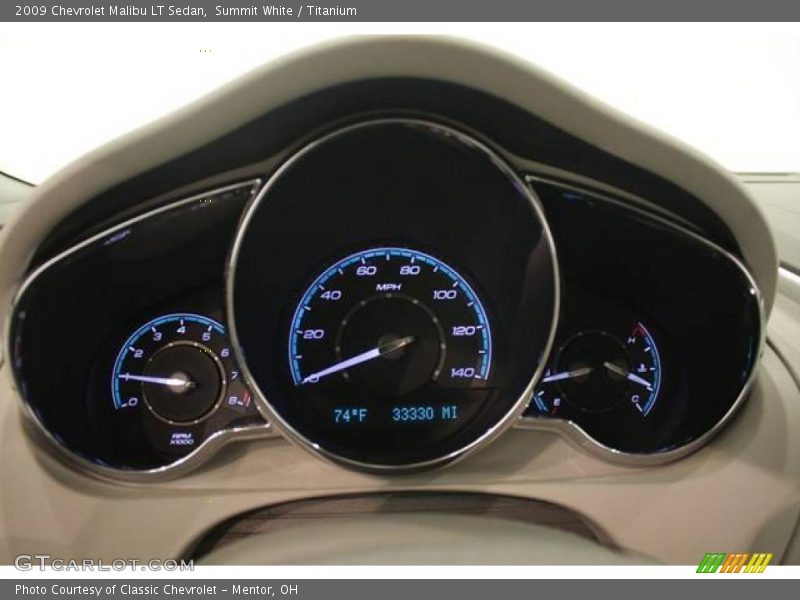 Summit White / Titanium 2009 Chevrolet Malibu LT Sedan