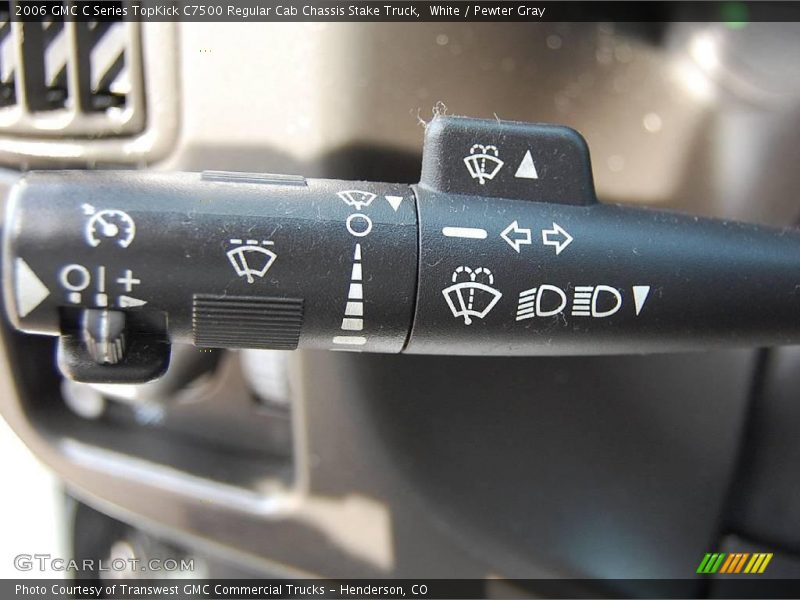 White / Pewter Gray 2006 GMC C Series TopKick C7500 Regular Cab Chassis Stake Truck