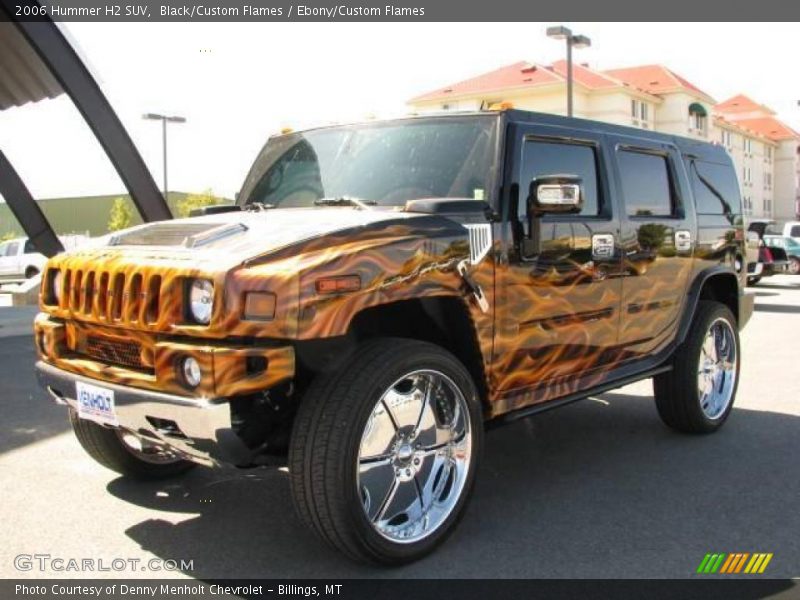 Black/Custom Flames / Ebony/Custom Flames 2006 Hummer H2 SUV