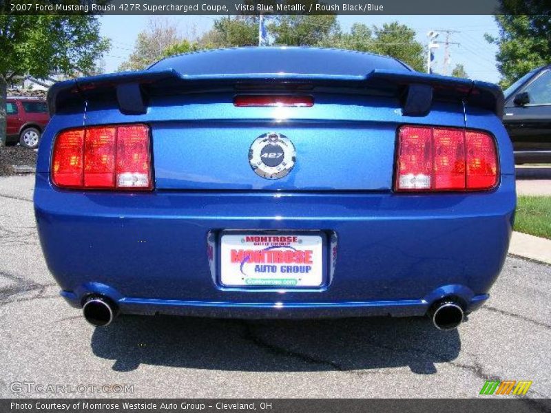 Vista Blue Metallic / Roush Black/Blue 2007 Ford Mustang Roush 427R Supercharged Coupe
