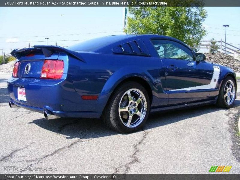 Vista Blue Metallic / Roush Black/Blue 2007 Ford Mustang Roush 427R Supercharged Coupe