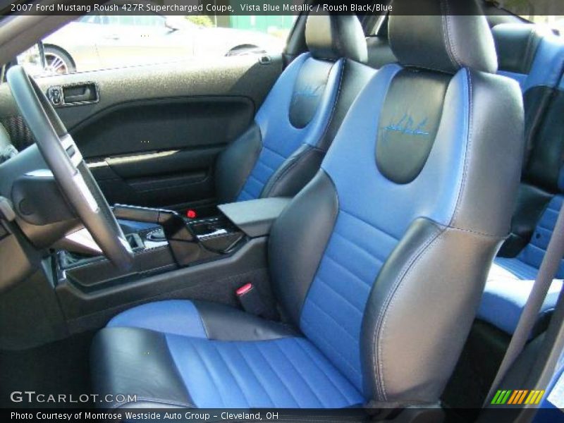 Vista Blue Metallic / Roush Black/Blue 2007 Ford Mustang Roush 427R Supercharged Coupe