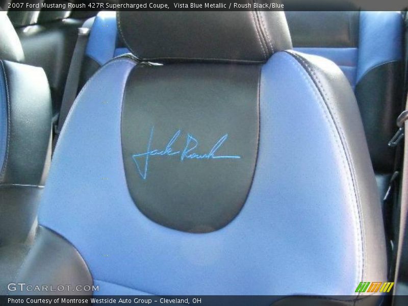 Vista Blue Metallic / Roush Black/Blue 2007 Ford Mustang Roush 427R Supercharged Coupe