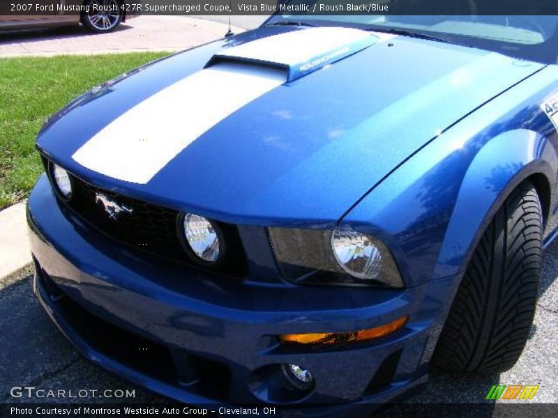 Vista Blue Metallic / Roush Black/Blue 2007 Ford Mustang Roush 427R Supercharged Coupe