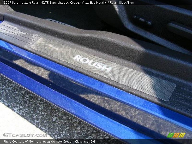 Vista Blue Metallic / Roush Black/Blue 2007 Ford Mustang Roush 427R Supercharged Coupe