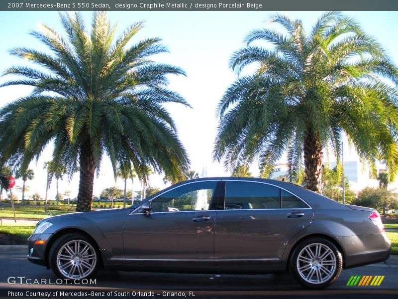 designo Graphite Metallic / designo Porcelain Beige 2007 Mercedes-Benz S 550 Sedan