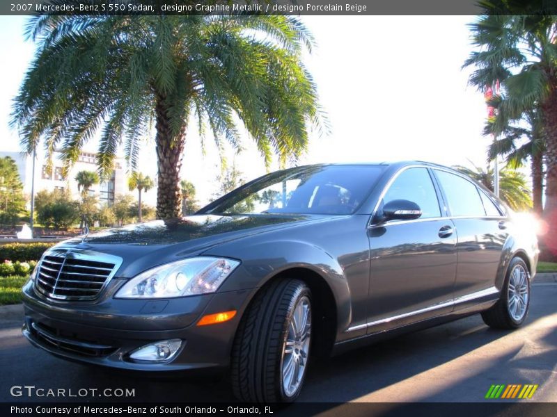 designo Graphite Metallic / designo Porcelain Beige 2007 Mercedes-Benz S 550 Sedan