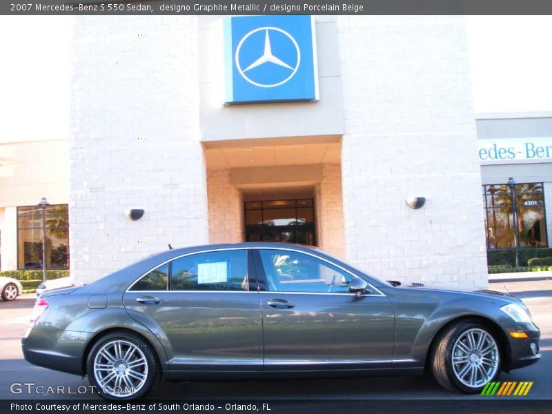 designo Graphite Metallic / designo Porcelain Beige 2007 Mercedes-Benz S 550 Sedan