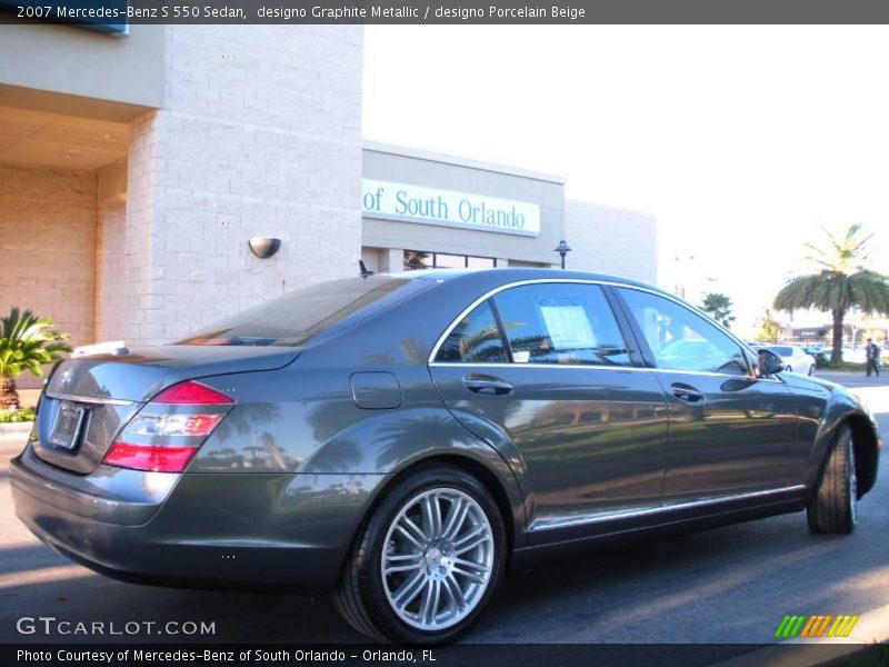 designo Graphite Metallic / designo Porcelain Beige 2007 Mercedes-Benz S 550 Sedan