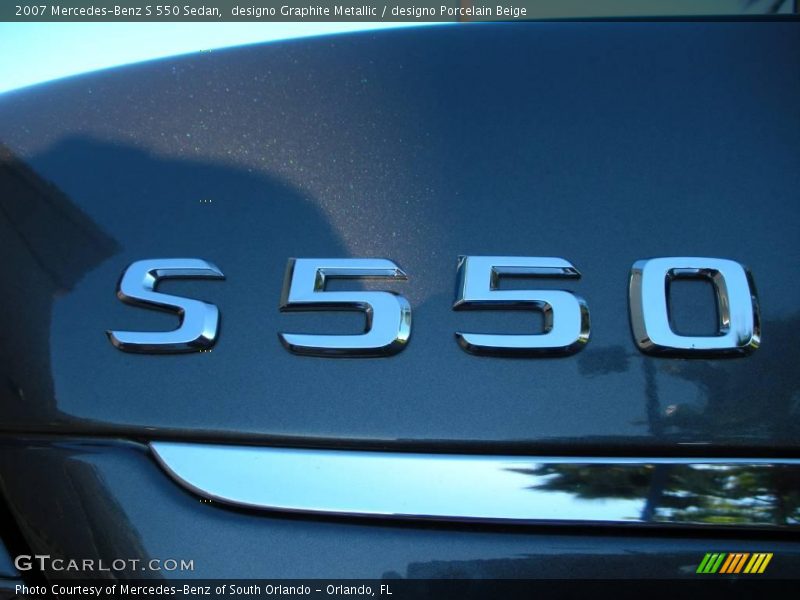 designo Graphite Metallic / designo Porcelain Beige 2007 Mercedes-Benz S 550 Sedan