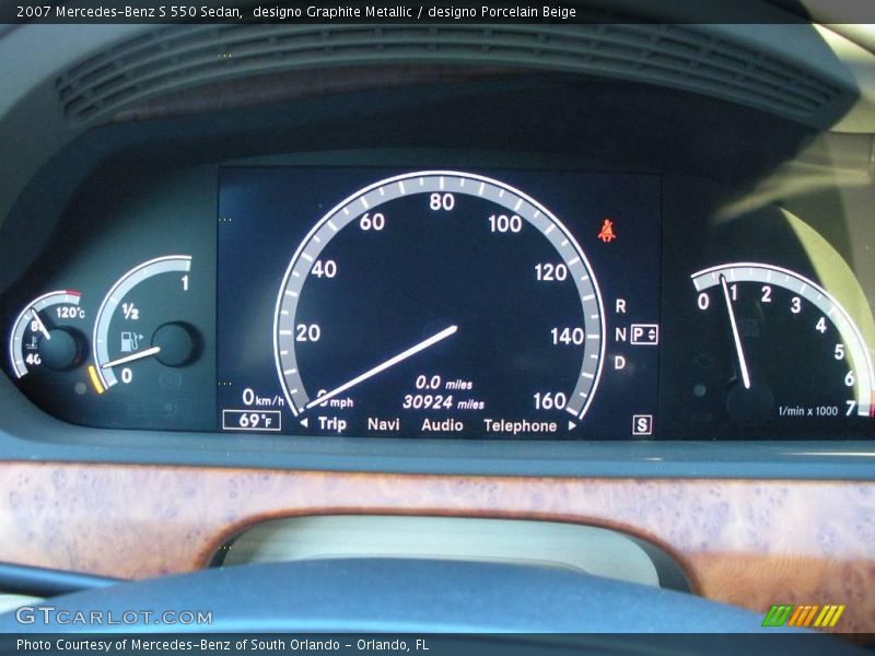 designo Graphite Metallic / designo Porcelain Beige 2007 Mercedes-Benz S 550 Sedan