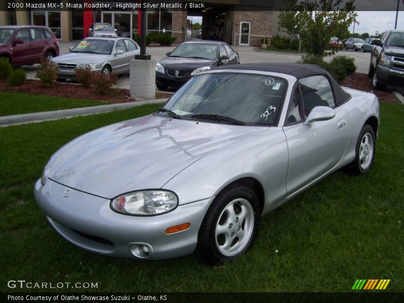 Highlight Silver Metallic / Black 2000 Mazda MX-5 Miata Roadster