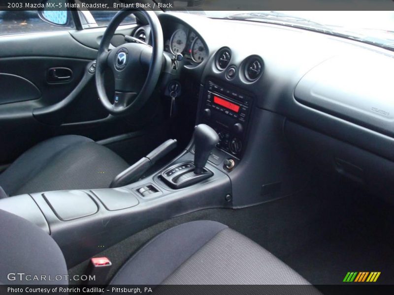 Brilliant Black / Black 2003 Mazda MX-5 Miata Roadster