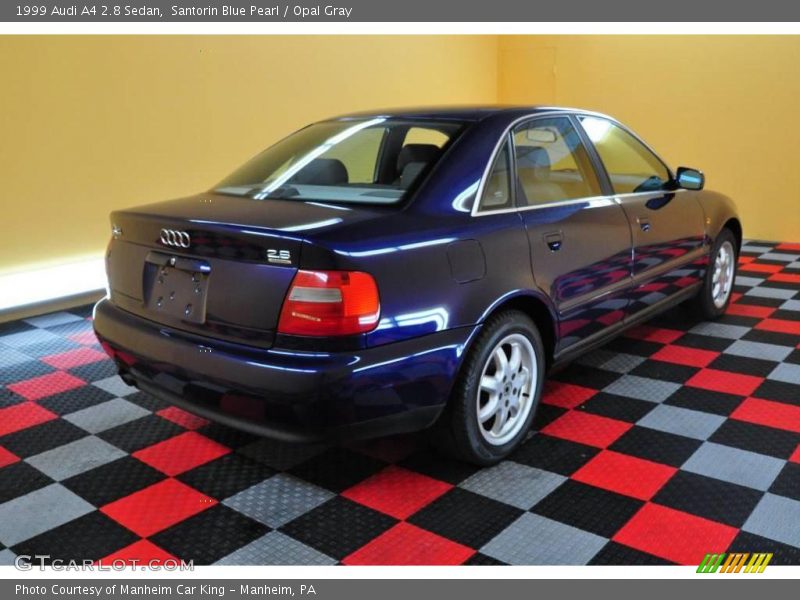 Santorin Blue Pearl / Opal Gray 1999 Audi A4 2.8 Sedan