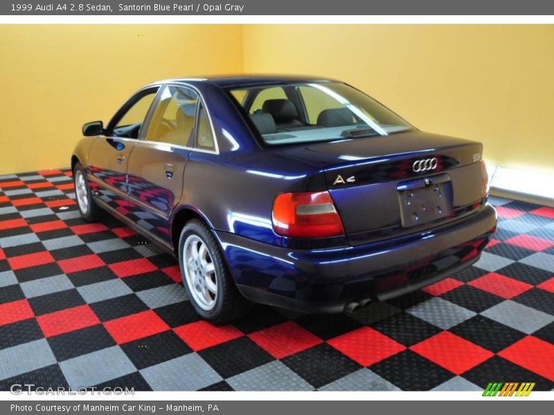 Santorin Blue Pearl / Opal Gray 1999 Audi A4 2.8 Sedan