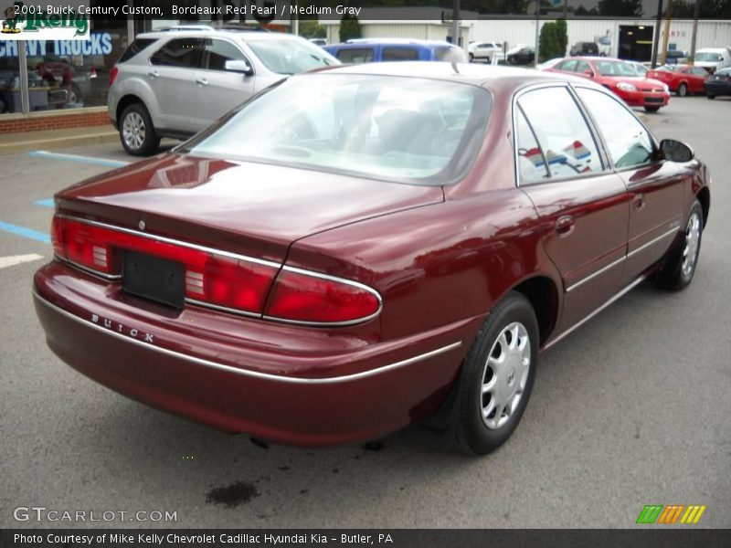 Bordeaux Red Pearl / Medium Gray 2001 Buick Century Custom