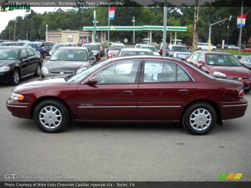 Bordeaux Red Pearl / Medium Gray 2001 Buick Century Custom
