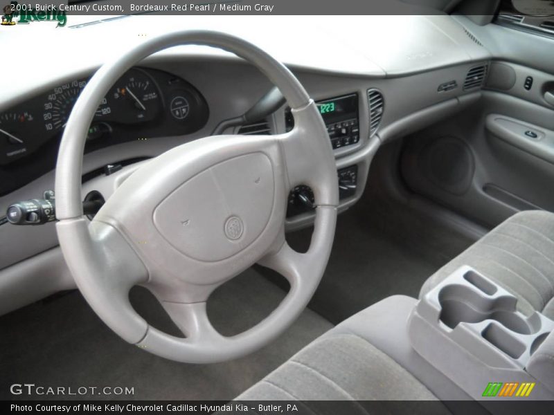 Bordeaux Red Pearl / Medium Gray 2001 Buick Century Custom