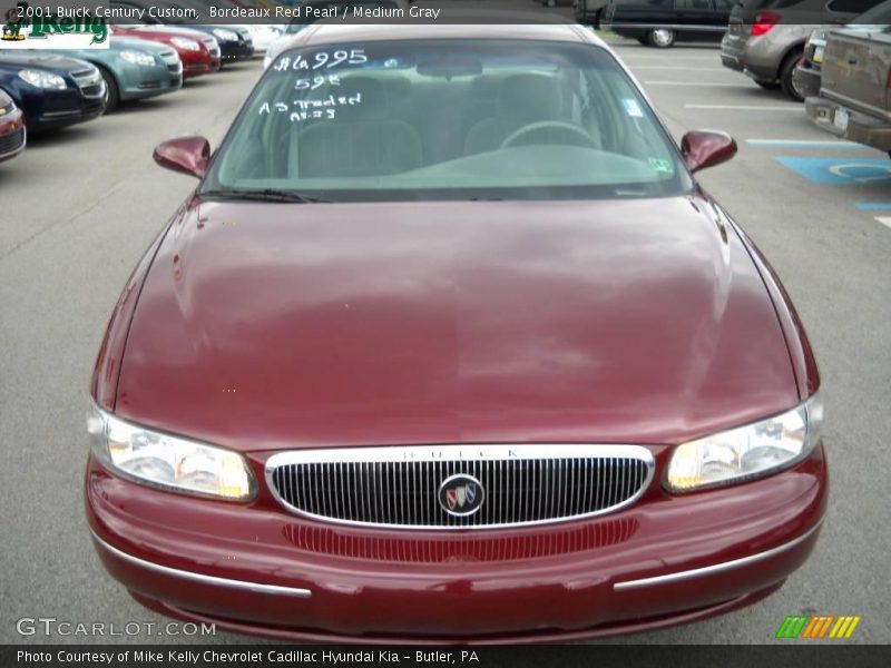 Bordeaux Red Pearl / Medium Gray 2001 Buick Century Custom