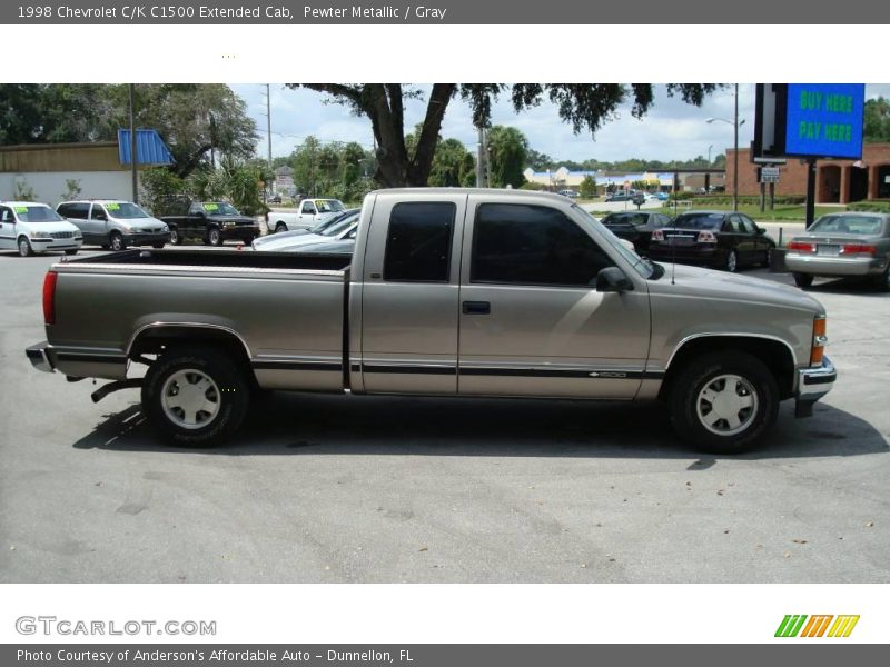 Pewter Metallic / Gray 1998 Chevrolet C/K C1500 Extended Cab