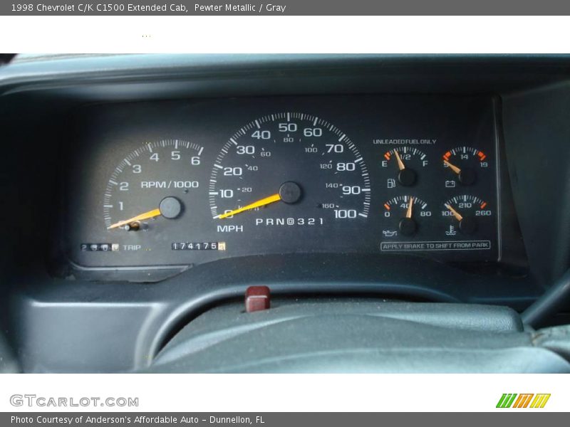 Pewter Metallic / Gray 1998 Chevrolet C/K C1500 Extended Cab