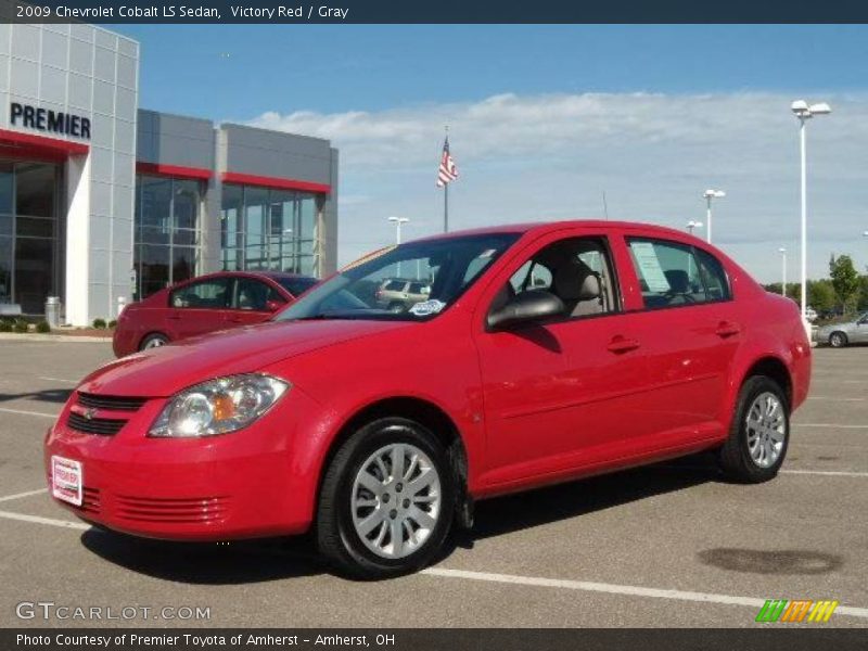 Victory Red / Gray 2009 Chevrolet Cobalt LS Sedan