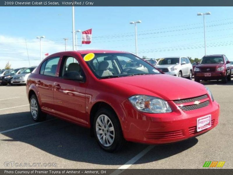 Victory Red / Gray 2009 Chevrolet Cobalt LS Sedan