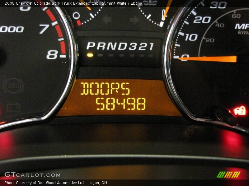 Summit White / Ebony 2008 Chevrolet Colorado Work Truck Extended Cab