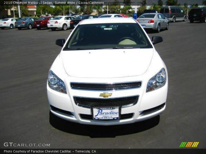 Summit White / Cocoa/Cashmere 2010 Chevrolet Malibu LS Sedan