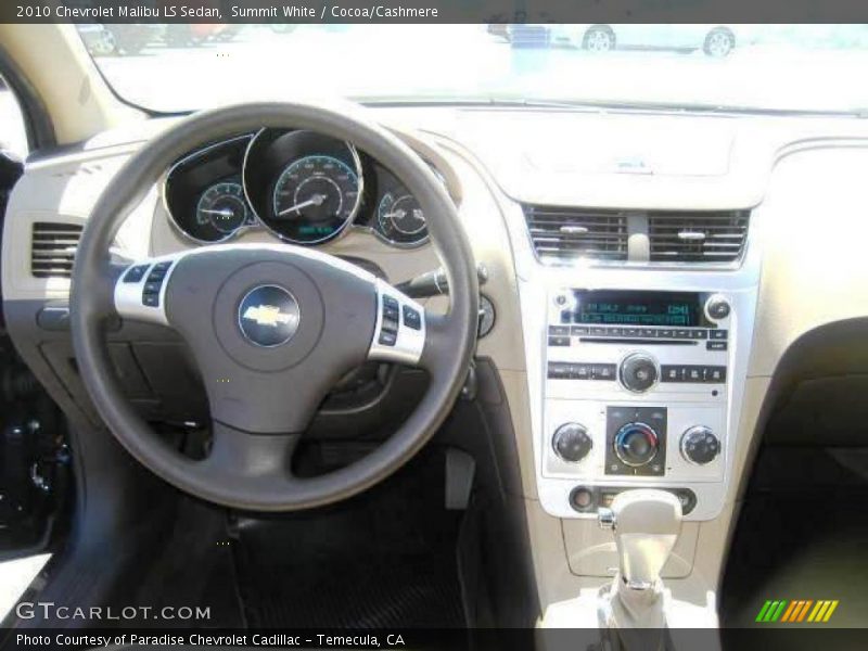 Summit White / Cocoa/Cashmere 2010 Chevrolet Malibu LS Sedan
