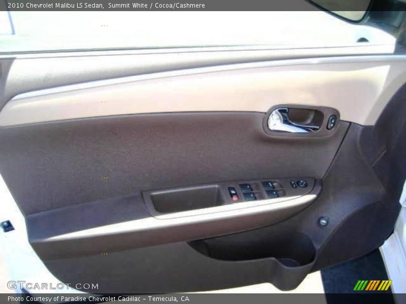Summit White / Cocoa/Cashmere 2010 Chevrolet Malibu LS Sedan