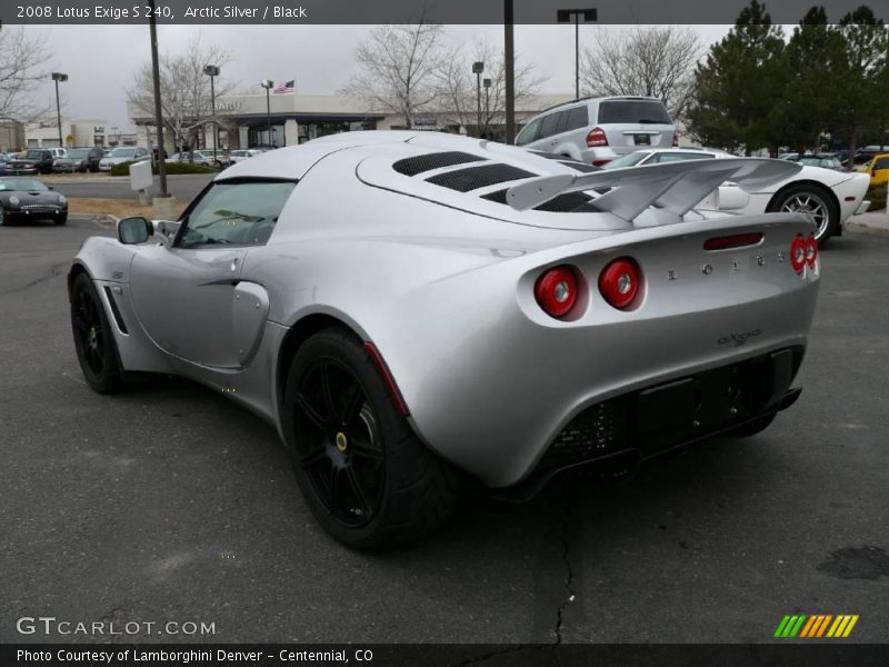 Arctic Silver / Black 2008 Lotus Exige S 240