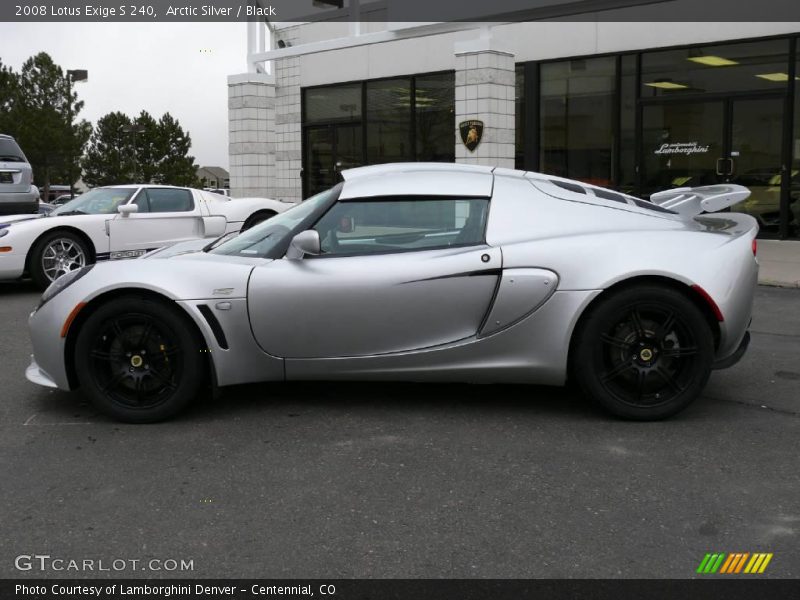 Arctic Silver / Black 2008 Lotus Exige S 240