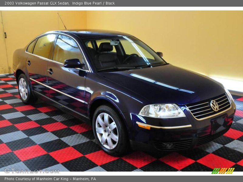 Indigo Blue Pearl / Black 2003 Volkswagen Passat GLX Sedan
