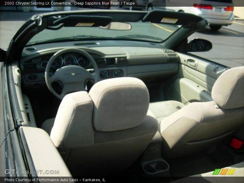 Deep Sapphire Blue Pearl / Taupe 2003 Chrysler Sebring LX Convertible