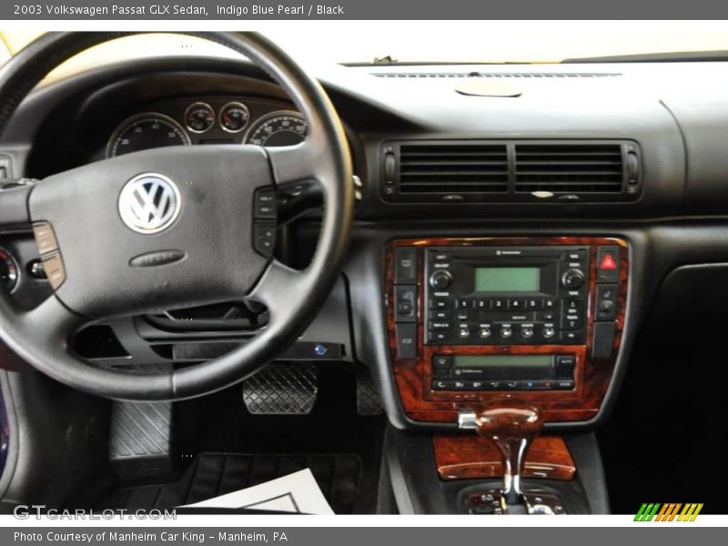 Indigo Blue Pearl / Black 2003 Volkswagen Passat GLX Sedan