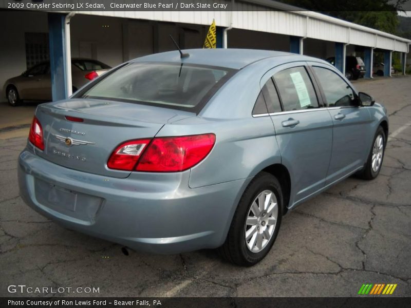 Clearwater Blue Pearl / Dark Slate Gray 2009 Chrysler Sebring LX Sedan