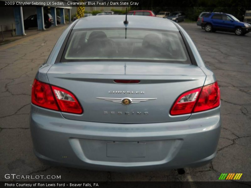 Clearwater Blue Pearl / Dark Slate Gray 2009 Chrysler Sebring LX Sedan
